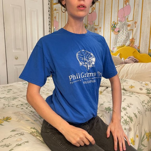 Blue cotton Phill Grimes Pub barrel t shirt! - Picture 3 of 9